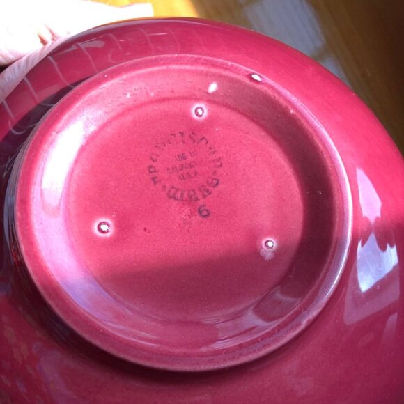 Franciscan Ware Сeramic Bowl Light Maroon Made in California USA 6 - Picture 3 of 8